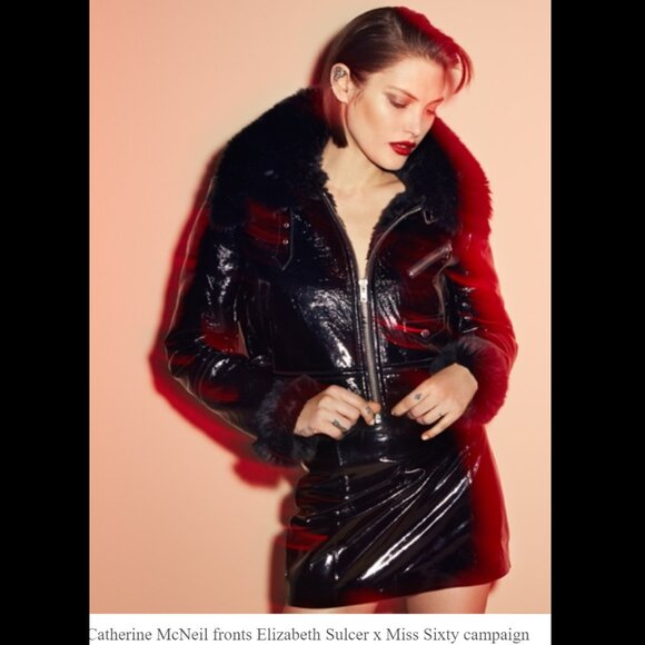 💥HOT ITEM💥PALMER GIRLS X MISS SIXTY Genuine Leather Aviator Jacket - Picture 5 of 16